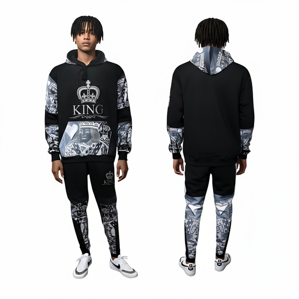 •KING OF HEARTS• LUXURY JOGGER SWEATSUITS (CUT & SEW) (EMBROIDERED LOGOS)