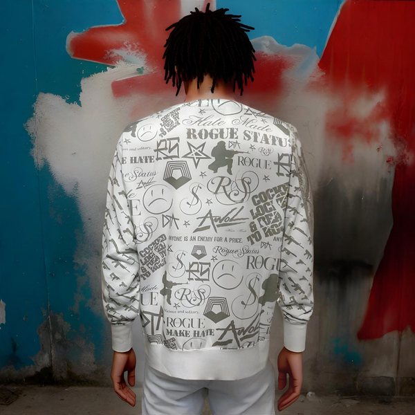 ^ROGUE STATUS^ ~COCKED LOCKED & READY TO ROCK~ CREWNECK SWEATSHIRT (SMALL)