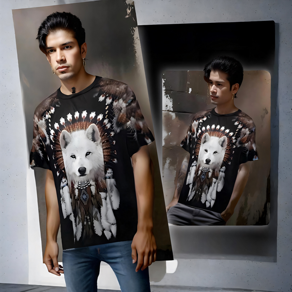^NATIVE AMERICAN^ ~FULL PRINT~ LIGHTWEIGHT SUMMER TEES