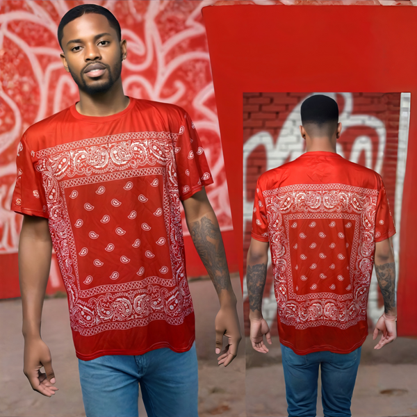 •RED BANDANA• ~Activewear summer tees~