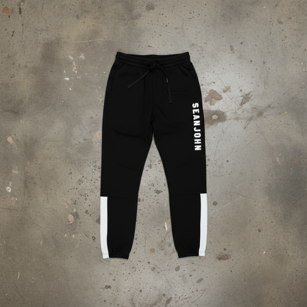*SEAN JOHN* (BLACK) •POLYESTER JOGGER SWEATPANTS• (XB SIZED)