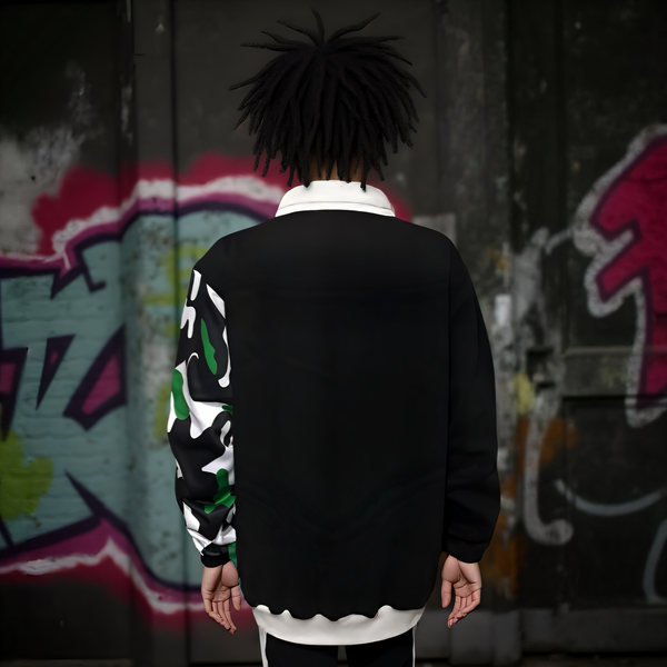 •CHAMPION CHIEF• LUXURY (GREEN CAMOUFLAGE) ZIP UP TRACK JACKETS (COLLARED)