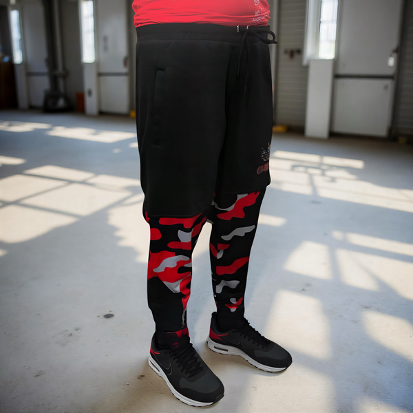 •CHIEFIN’ ADI-FEATHER• (CAMOUFLAGE) LUXURY JOGGER SWEATPANTS (CUT & SEW)