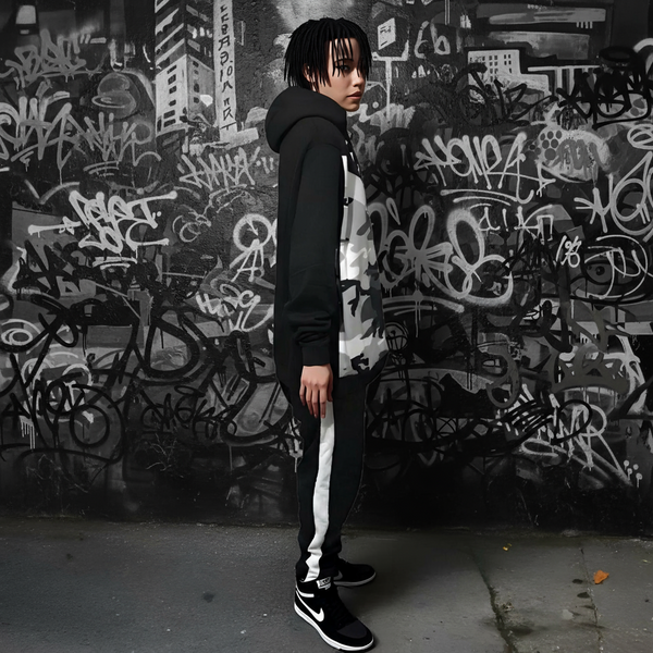 •SEAN JOHN• (CAMOUFLAGE) POLYESTER HOODED ZIP UP TRACKSUITS (XB SIZED)