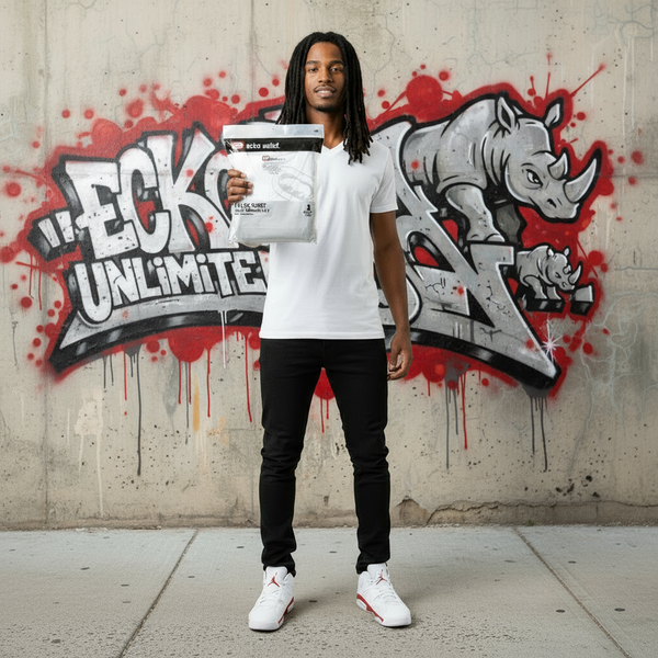 *ECKO UNLTD.* V-NECK TEES (3 PACK) (WHITE)