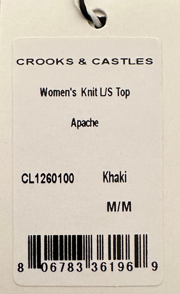 *CROOKS & CASTLES* (BROWN-MULTI) ~APACHE~ KNIT TOP FOR WOMEN