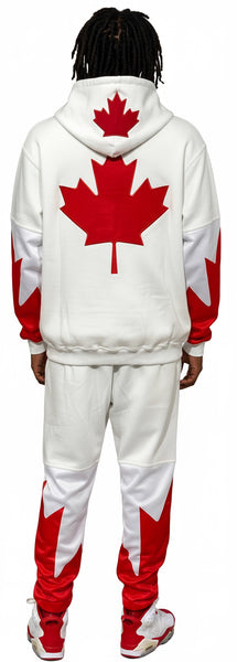 *ALL HEART* ~World Juniors Team Canada~ (WHITE-RED) •JOGGER SWEATSUITS• (Cut & Sew / Embroidery)