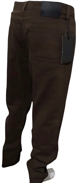 *REFLEX* ~STRAIGHT FIT~ DENIM JEANS (CHOCOLATE BROWN) (WAIST 40")