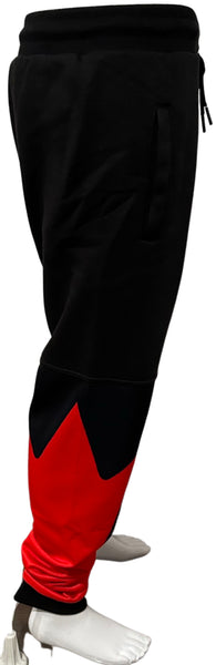 *ALL HEART* ~World Juniors Team Canada~ (BLACK-RED) •JOGGER SWEATPANTS• (Cut & Sew / Embroidery)