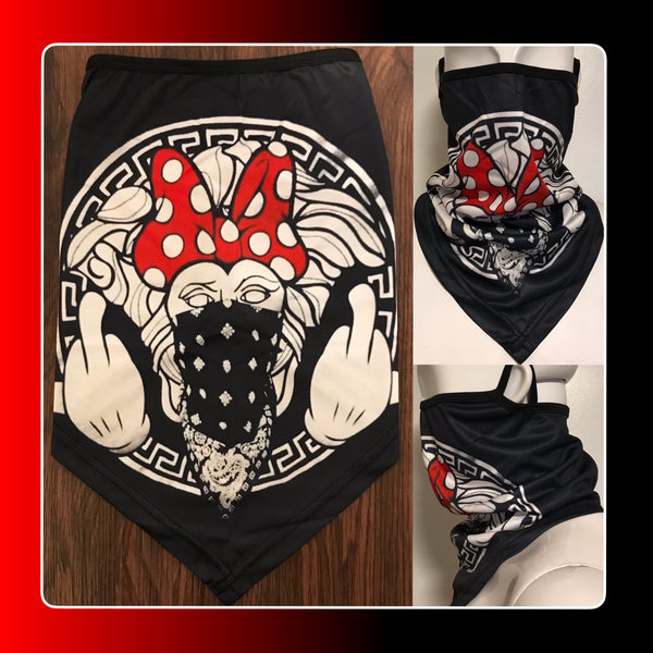 *All Season Face Coverings* ~MIDDLE FINGER MINNIE MOUSE~