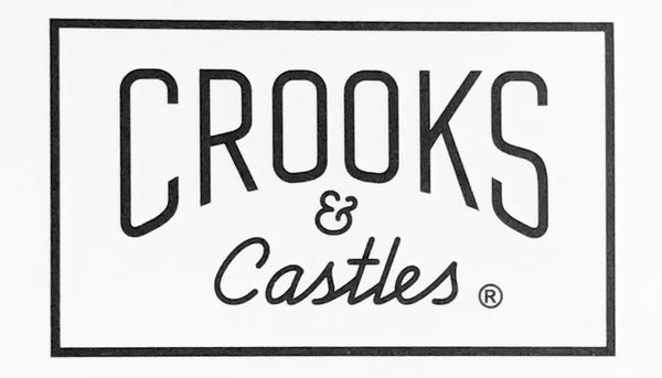 *CROOKS & CASTLES* (BLACK) COTTON SHORTS FOR MEN (EMBROIDERED LOGO)