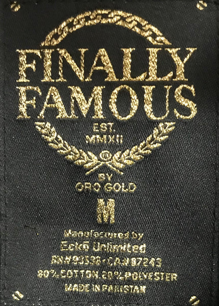 ^FINALLY FAMOUS^ (BLACK) ZIP UP HOODIE (MEDIUM)