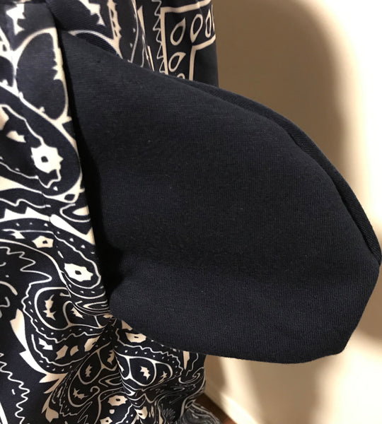 •NAVY BANDANA• JOGGER SWEATSUITS *BLUE PAISLEY* (FLEECY SOFT LINED)