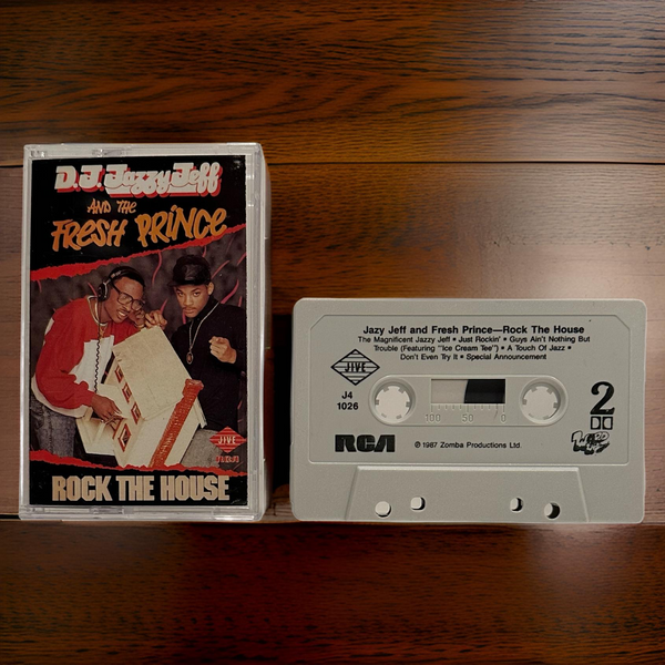 •D.J. JAZZY JEFF AND THE FRESH PRINCE ~ ROCK THE HOUSE• ~1987 OG PRESSING~ (CASSETTE TAPE)