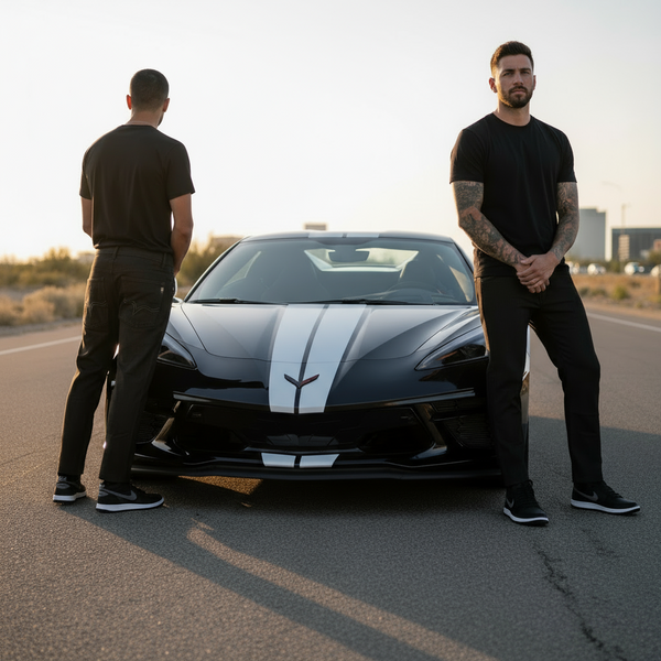 *Red BBQ Clothing Company* (REMIXED) DENIM JEANS (BLACK) FOR MEN ~Premium Raw Denim Collection~