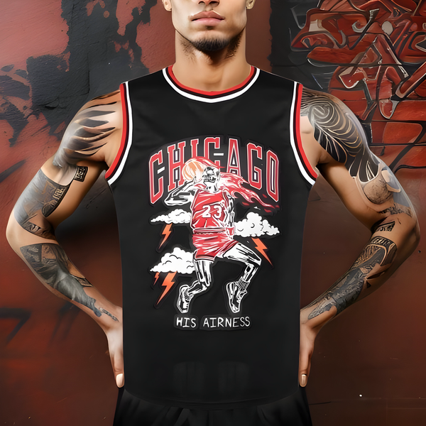 ^CHICAGO 23 HIS AIRNESS^ Basketball Jerseys (Stitched Logos & Numbers)