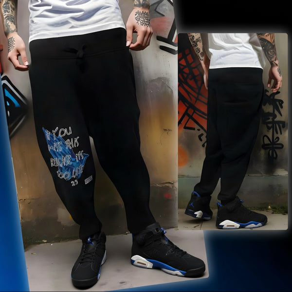 ^BIGGY THREADS^ (BLACK) ~23 PRAYING HANDS~ JOGGER SWEATPANTS