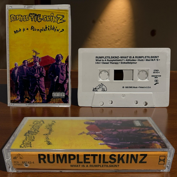 •RUMPLETILSKIN s - WHAT IS A RUMPLETILSKIN?• ~1993 OG PRESSING~ (PROMO CASSETTE TAPE) (HOLE PUNCH)