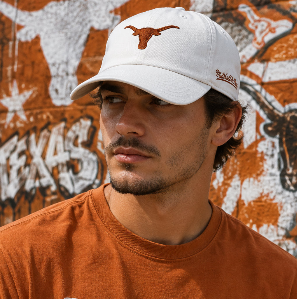 *TEXAS LONGHORNS* Strapback hat by Mitchell & Ness (Dad Hat Fit)