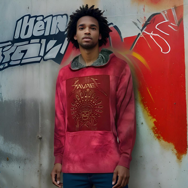 ^CAMP CLOTHING CO.^ *SAVAGE* 3D PRINT ACID WASH PULLOVER HOODIES