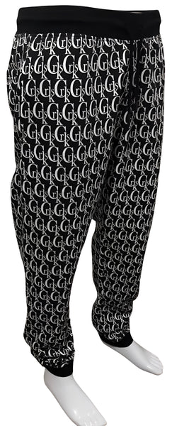 ^CROOKS & CASTLES^ (BLACK-MONOGRAM) *TIMELESS LUX AOP* SWEATPANTS