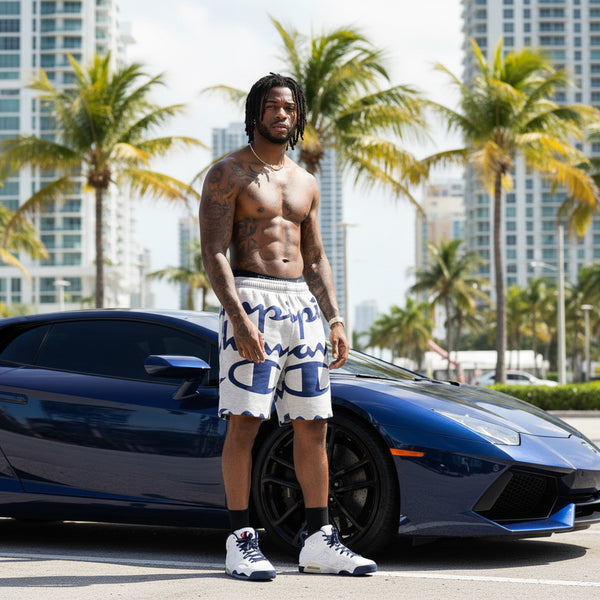 *CHAMPION* ~COTTON~ •FITTED SHORTS• (34” WAIST)