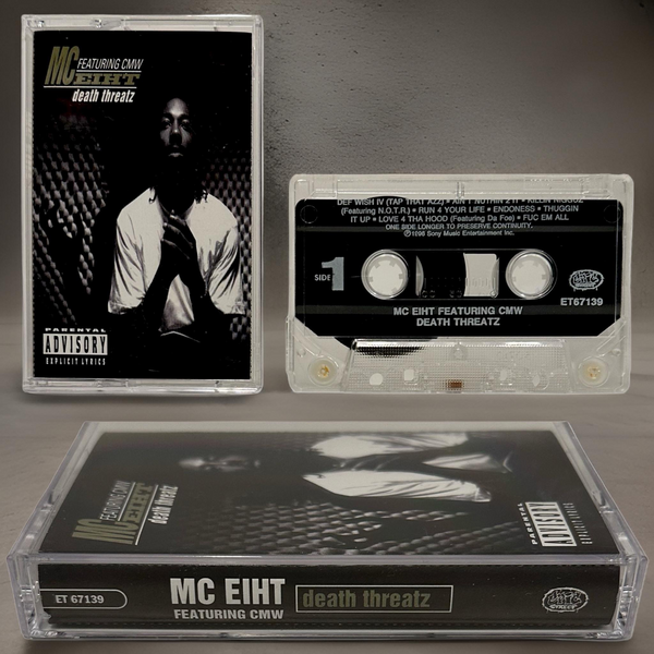 •MC EIHT ~ DEATH THREATZ• ~1996 OG PRESSING~ (CASSETTE TAPE)