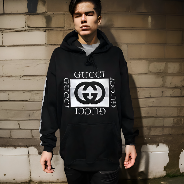 *GVCC!* (BLACK) LUXURY EMBROIDERED PULLOVER HOODIES