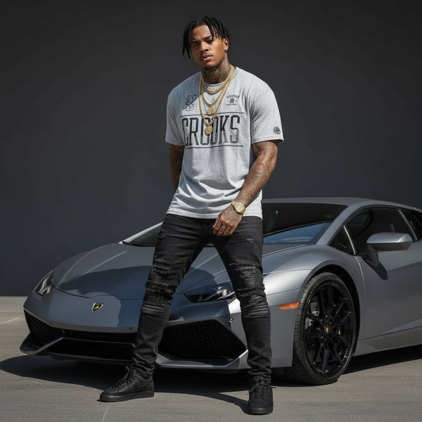 *CROOKS & CASTLES* (GREY) SHORT SLEEVE T-SHIRT