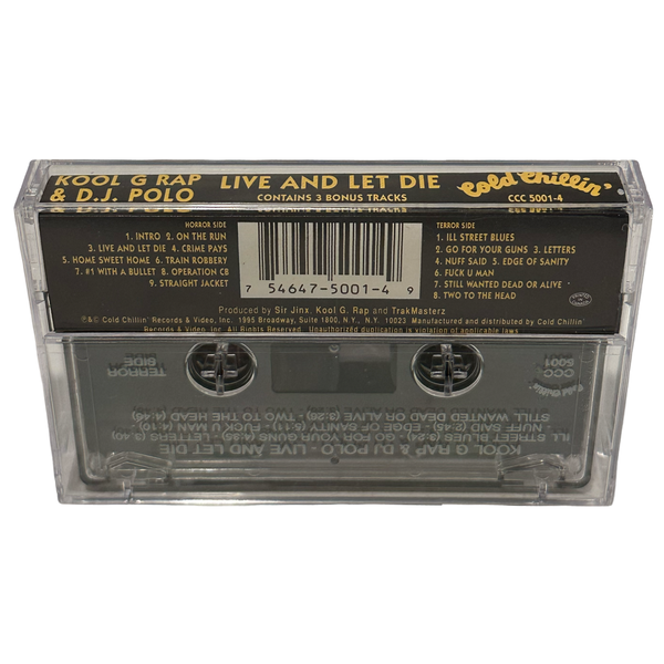 •KOOL G RAP & D.J. POLO - LIVE AND LET DIE• ~1992 OG PRESSINGS~ (CD & CASSETTE TAPE)