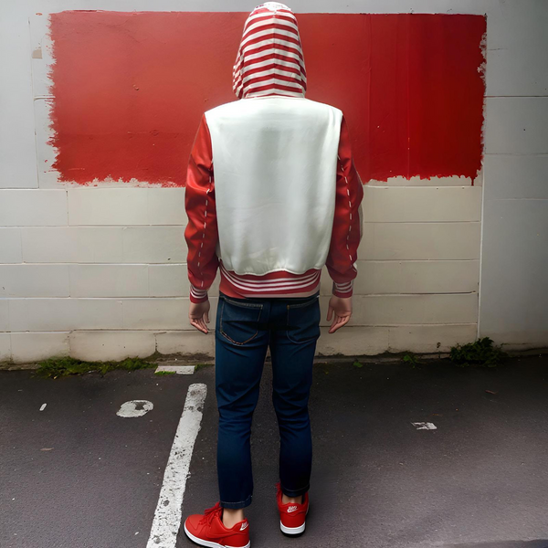 ^ROCAWEAR^ (MID-WEIGHT) WOOL EXTERIOR BUTTON UP BOMBER JACKETS