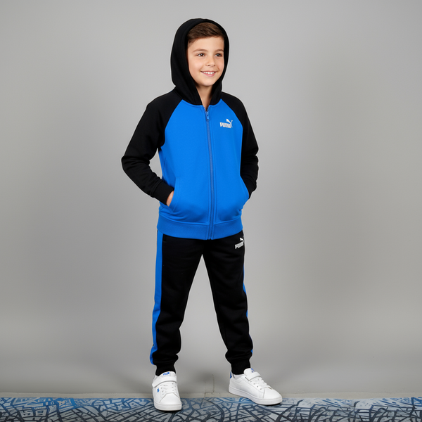 *PUMA* (BLACK-MULTI) FULL SWEASUITS FOR BOYS