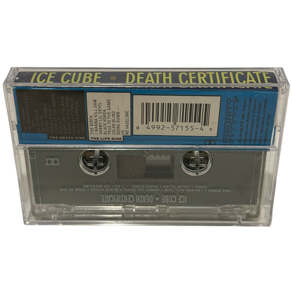 •ICE CUBE - DEATH CERTIFICATE• ~1991 OG PRESSING~ (CASSETTE TAPE)