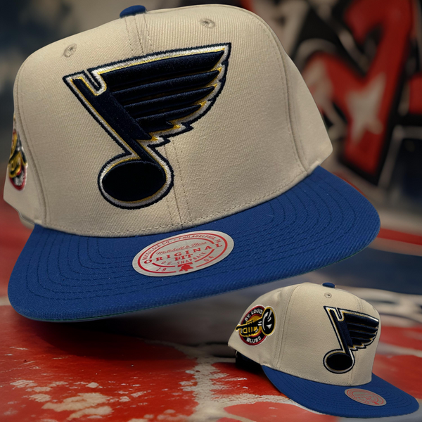 *St Louis Blues* snapback hats by Mitchell & Ness