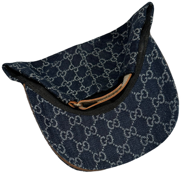 ^LUXURY^ Italian curved beak hats (adjustable strap) (soft denim shell)