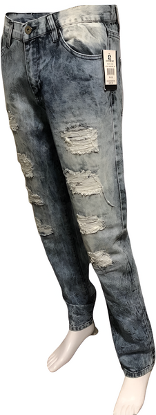 ^SOUTHPOLE^ (LIGHT SAND BLUE) RIPPED DENIM JEANS FOR MEN (36''x32'')