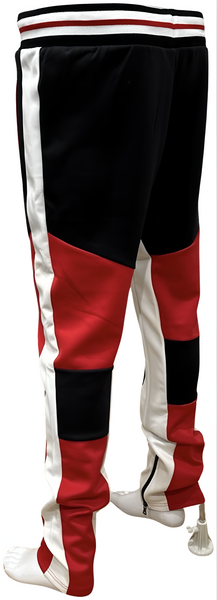 ^UCXX^ (BLACK-RED) JOGGER STYLE TRACK PANTS (ACTIVEWEAR)