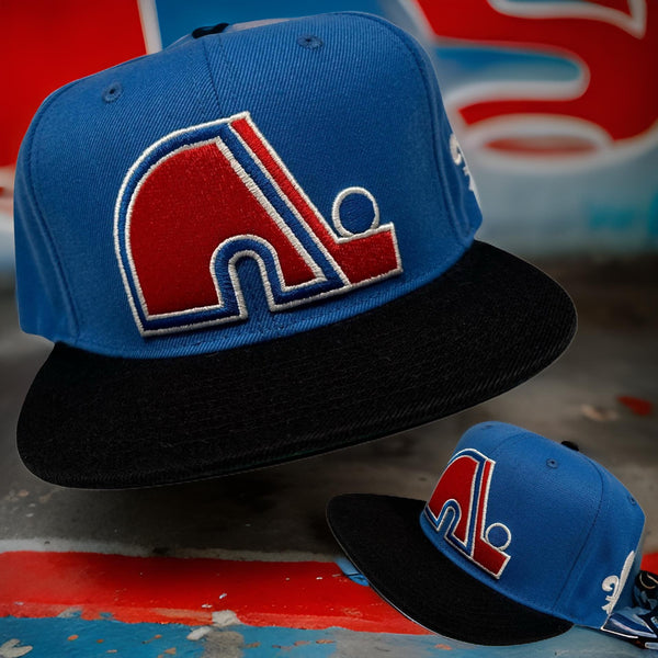 *Quebec Nordiques* snapback hats by Mitchell & Ness