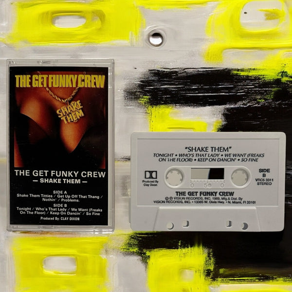 •THE GET FUNKY CREW - SHAKE THEM• ~1989 OG PRESSING~ (CASSETTE TAPE)