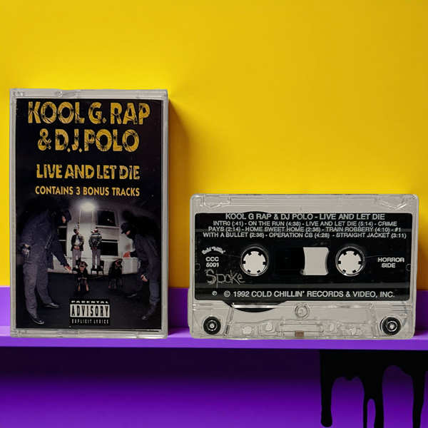 •KOOL G. RAP & D.J. POLO ~ LIVE AND LET DIE• ~1992 OG PRESSING~ (CASSETTE TAPE) (1)