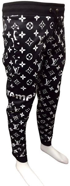 ^L0U!$^ (BLACK-WHITE) ~ALL OVER PRINT~ JOGGER SWEATPANTS