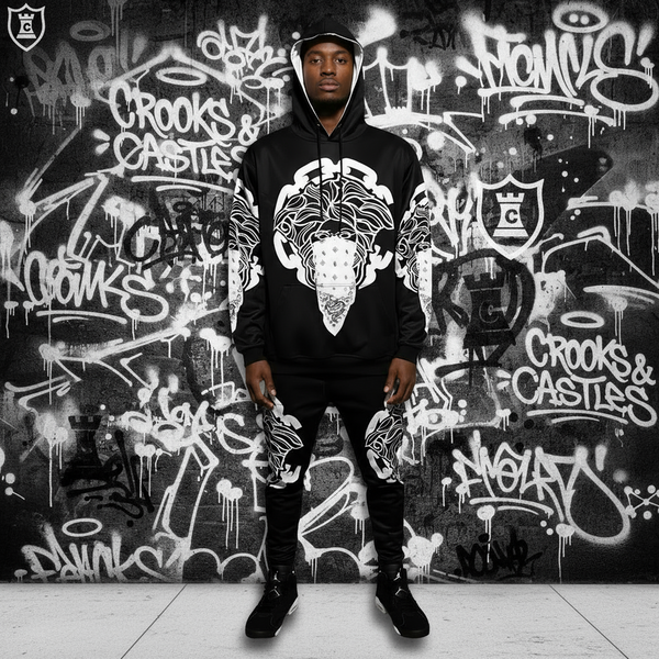 •CROOKS & CASTLES• JOGGER SWEATSUITS SUITS (FLEECY SOFT LINED) (1 of 1 Sample)