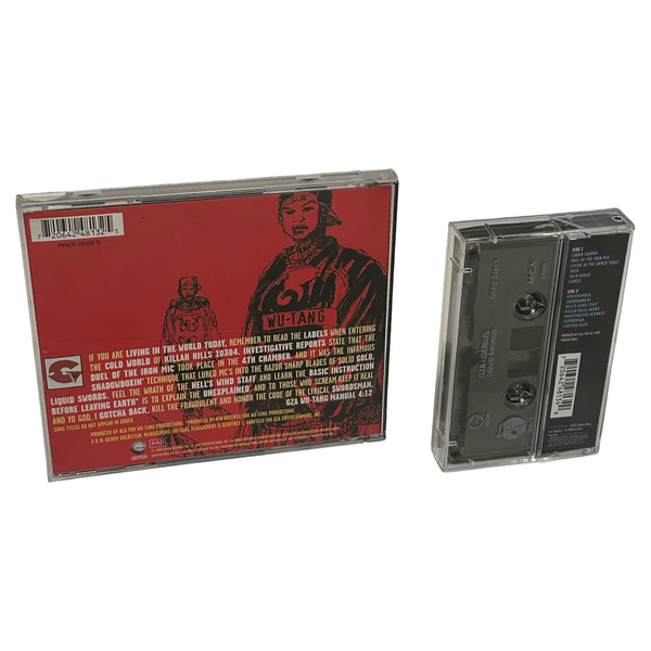 •GENIUS/GZA - LIQUID SWORDS• ~1995 OG PRESSINGS~ (CD & INDONESIAN CASSETTE TAPE)