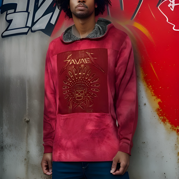 ^CAMP CLOTHING CO.^ *SAVAGE* 3D PRINT ACID WASH PULLOVER HOODIES