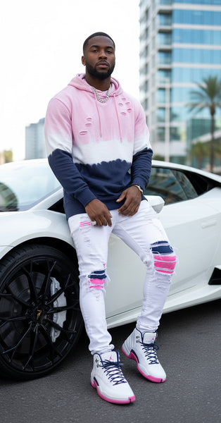 *BLACK KEYS* ~ICE CREAM~ THREE TONE PULLOVER HOODIES