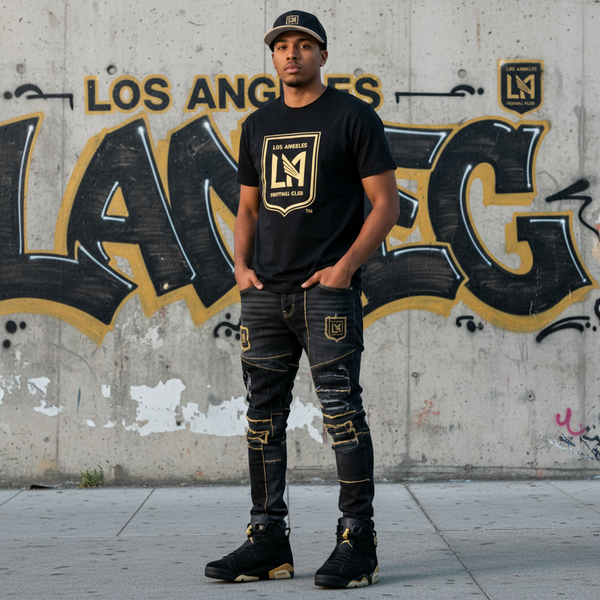 *Los Angeles Football Club* curved beak buckleback hat by Mitchell & Ness