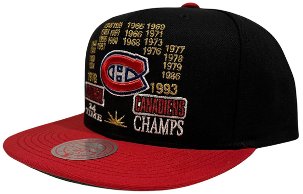 *Montreal Canadiens* ~24 Time Champs~ snapback hats by Mitchell & Ness