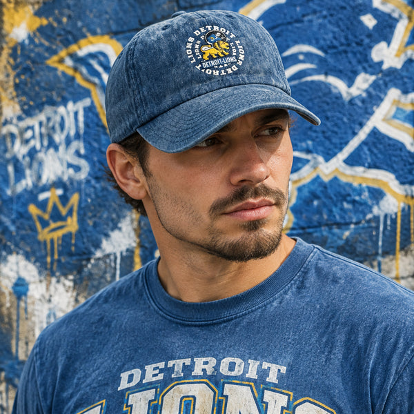 *DETROIT LIONS* Strapback hat by Mitchell & Ness (Dad Hat Fit)