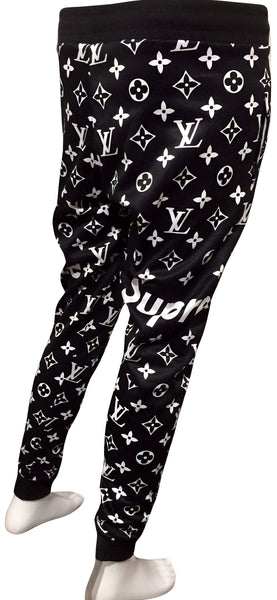 ^L0U!$^ (BLACK-WHITE) ~ALL OVER PRINT~ JOGGER SWEATPANTS