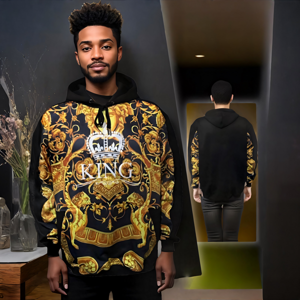 ^KING V3R$@C3^ LUXURY CUT & SEW HOODIES FOR MEN (EMBROIDERED LOGO)